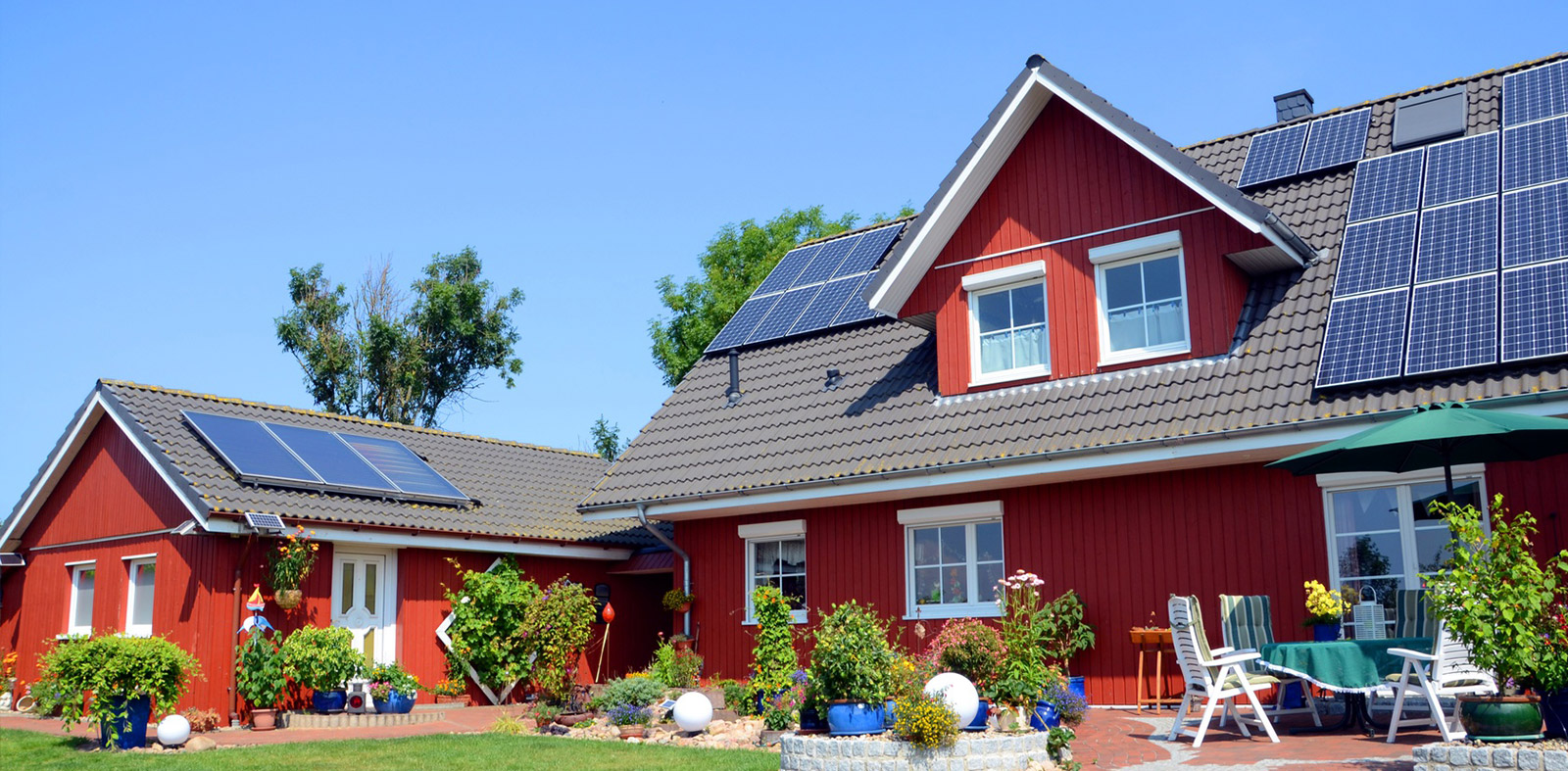 Solaranlage für ein Wohnhaus